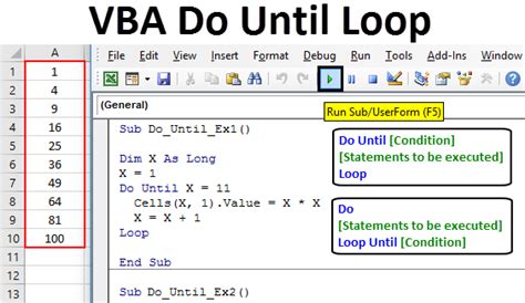 Excel VBA Loops: For Next, Do While, Do Until, For Each (with .